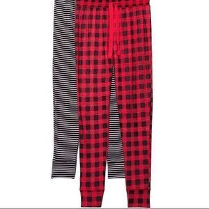 Jaclyn Banded Cuff Joggers - 2-Pack Grey and Red & Black NWT Size XL